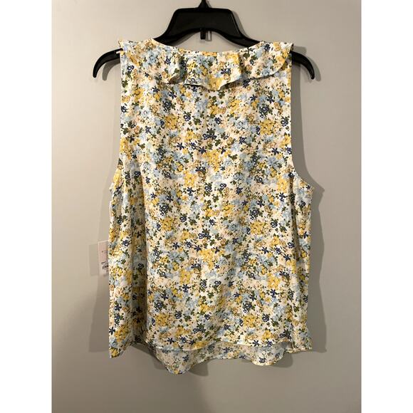 NWT LC Lauren Conrad Ruffle Neckline Blouse - Size L - Picture 2 of 6